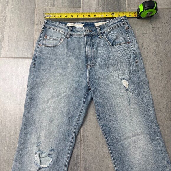 Pilcro and the Letterpress Relaxed Straight Distressed CLight Wash Jeans Size 29 - Picture 9 of 11